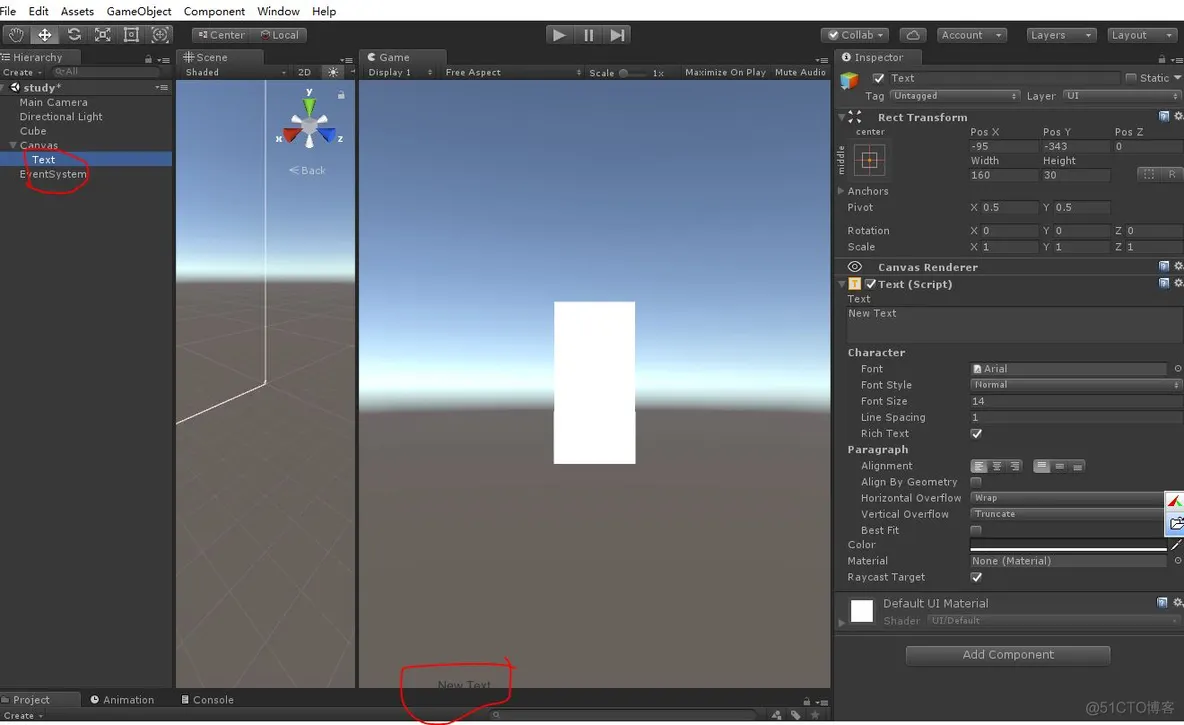 unity UI 之text and image_放大缩小